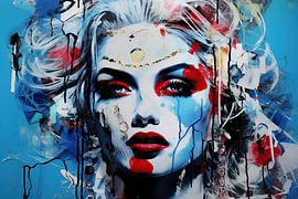 Blau umhüllte Eleganz