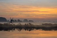 Zonsopgang bij Marssum Friesland