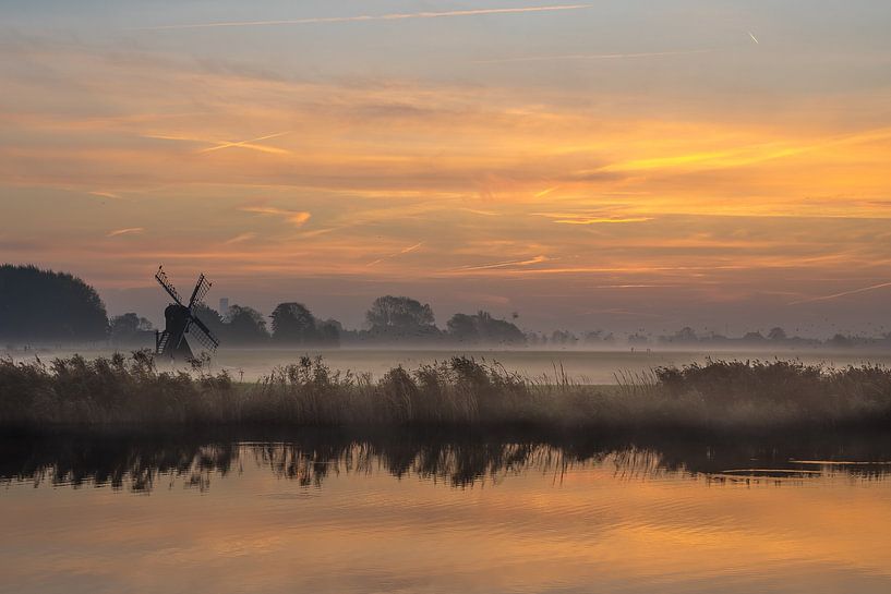Lever de soleil près de Marssum Friesland par Goffe Jensma