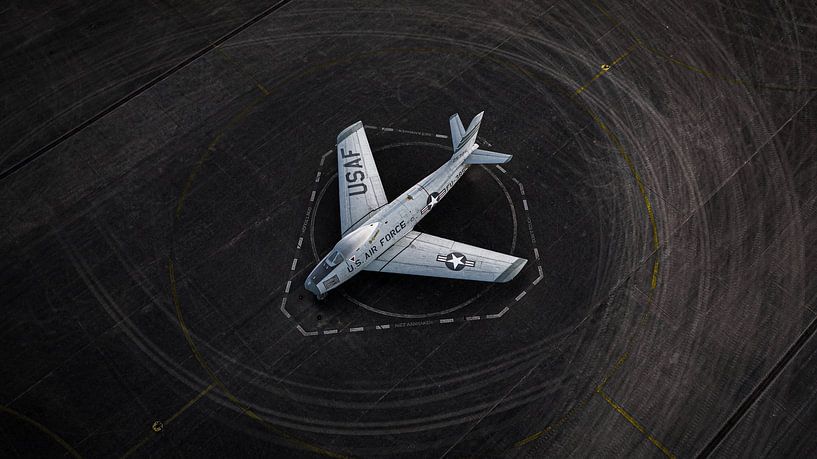 F86 Sabre, avion à Soesterberg par Sebastiaan van der Ham