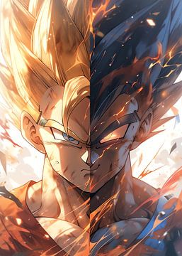 Dynamisch Saiyan Duo: Goku & Vegeta van Dung Nguyen Van