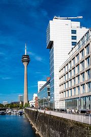 Düsseldorf Media Harbour and Rhine Tower by Dieter Walther