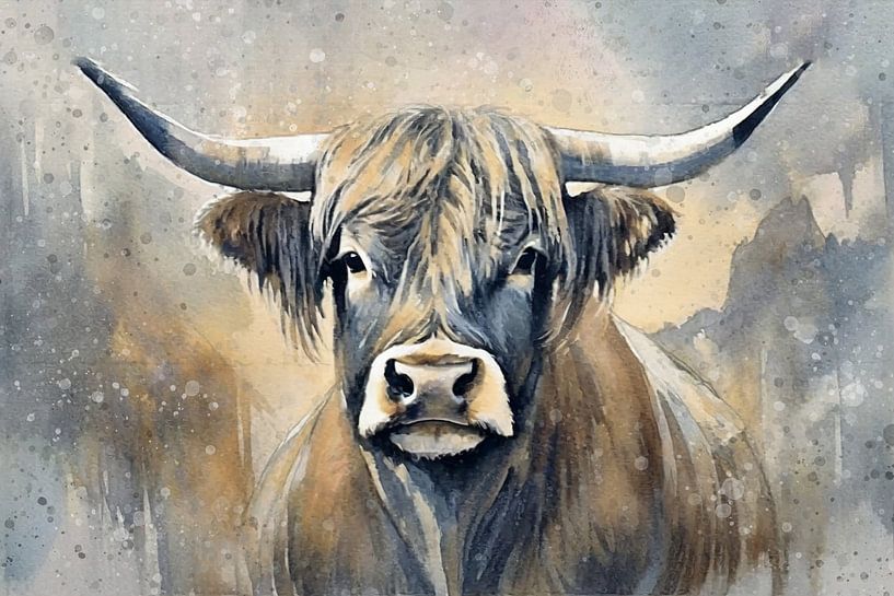 Painting Scottish highlander tough by KB Design & Photography (Karen Brouwer)