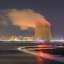 Riverbank avec port réacteur nucléaire illuminé d'Anvers par Tony Vingerhoets Aperçu