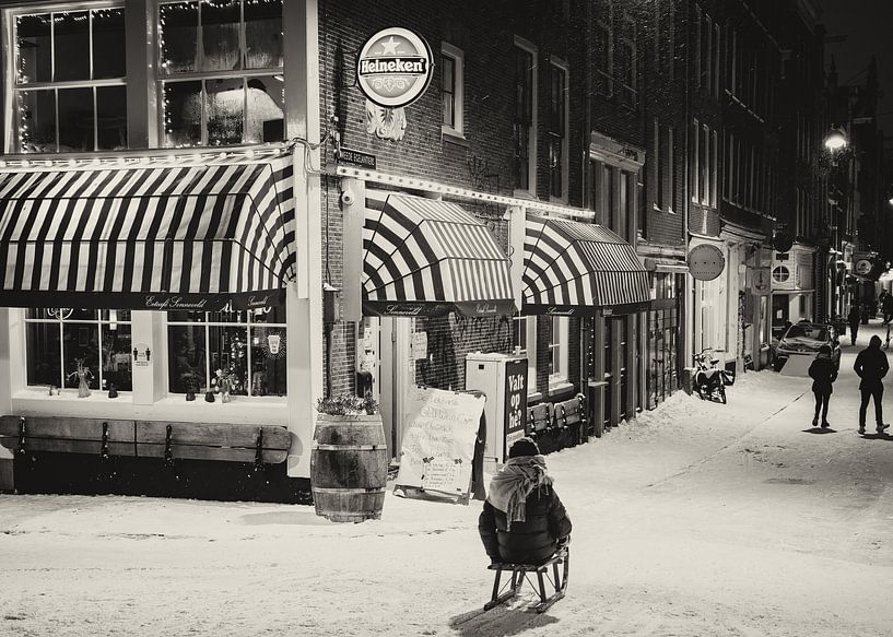 Winter evening in the Jordaan by Tom Elst
