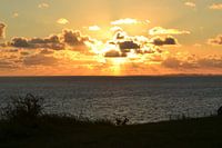 zonsondergang aan de franse kust