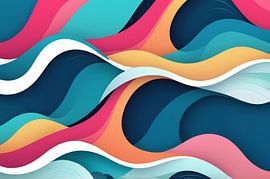 Bunte abstrakte Ozean Wellen Hintergrund von hisam colours