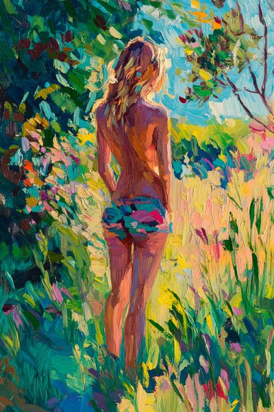 Zomerse weide uitbarsting van kleur van Poster Art Shop