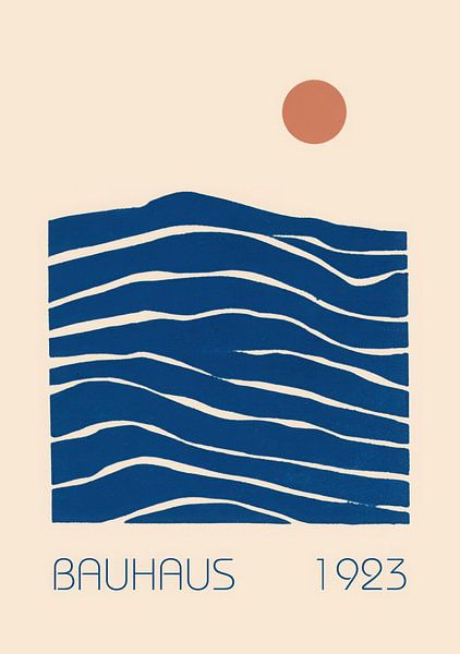 Bauhaus Wave Minimalist Design 1923 by Niklas Maximilian