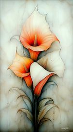 aquarelle de fleurs sur Gelissen Artworks