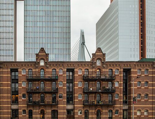 Old and new Kop van Zuid Rotterdam by Maarten Visser