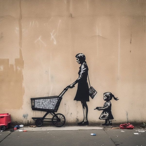 Wall art | Banksy Style | Graffiti by Eye catching paintings