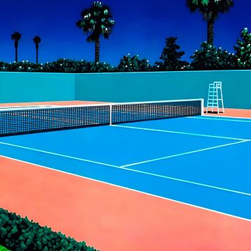 Hiroshi Nagai - Tennisbaan. A van Vivanne