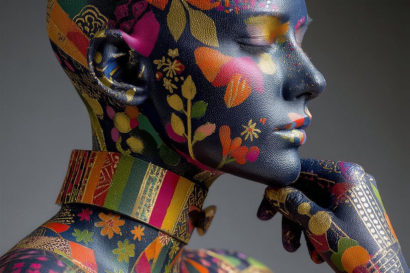 Kunst met kleur portret van Egon Zitter