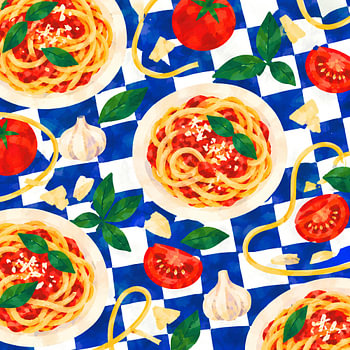 Spaghetti Tomato Basil Feast