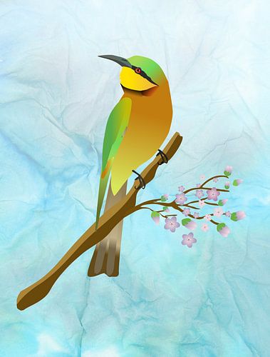 Dwerg bijeneter digitale illustratie