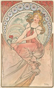 Art: Painting - Art Nouveau Painting Mucha Jugendstil