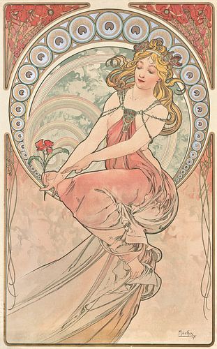 Art : Peinture - Art Nouveau Peinture Mucha Jugendstil