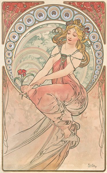 Kunst: Malerei - Jugendstil Malerei Mucha Jugendstil von Bridgeman Masters