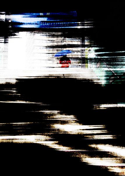 Berlin abstract - Rain at Alexanderplatz by Frank Andree