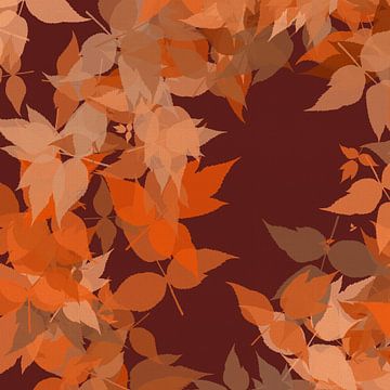 Retro-inspirierte Blattformen, herbstlich-botanisch von Dina Dankers