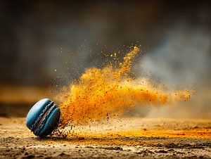 Die blaue Makrone, die die Erde küsst | Eine Explosion aus Zucker und Staub