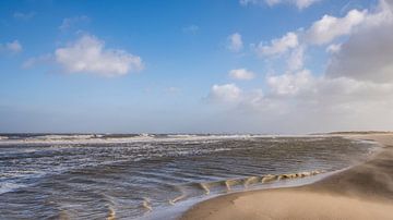 Strand bij Nieuwvliet van Kees van der Have