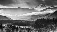 Mount Baker in Schwarz und Weiß von Henk Meijer Photography Miniaturansicht