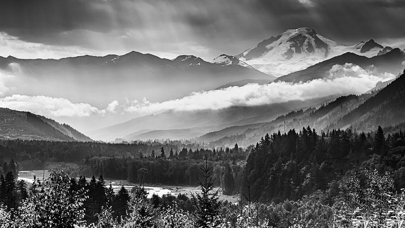 Le Mont Baker en noir et blanc par Henk Meijer Photography