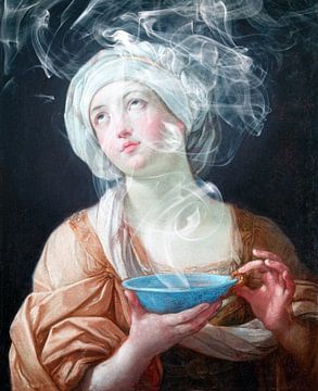 Portrait of a woman in ecstasy van Gisela
