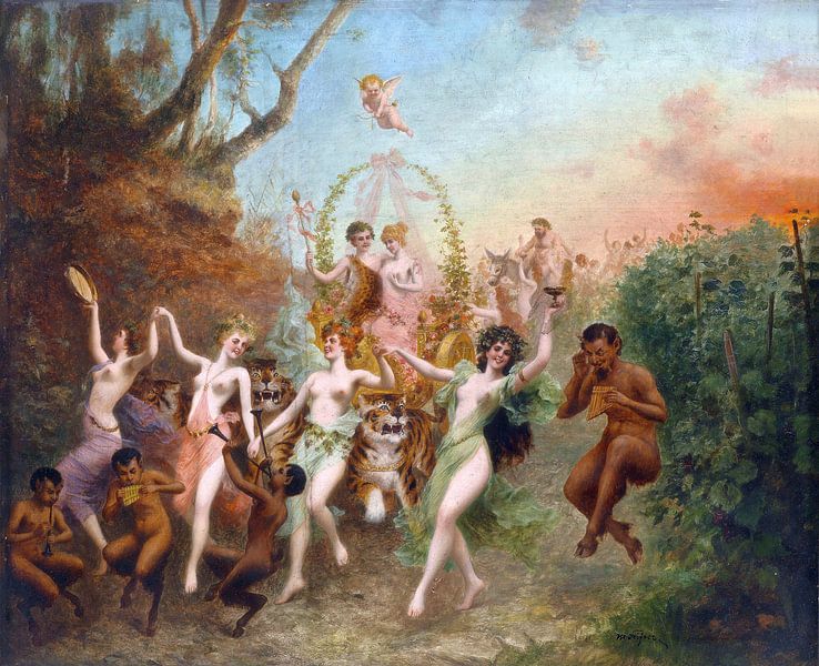 Feest van Fauna en de nymphen, 1905 van Atelier Liesjes
