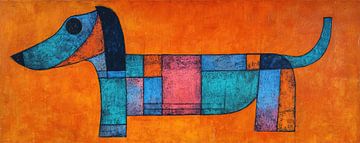 Abstracte Hond | Wild Dog van ARTEO Schilderijen