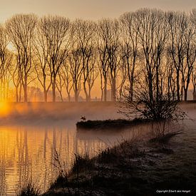 Zonopkomst in de Alblasserwaard van Eibert den Hengst