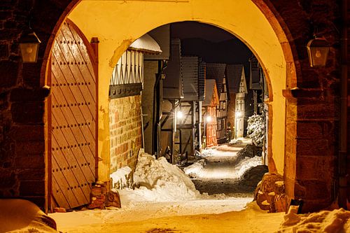 Herleshausen Hintergasse in de winter