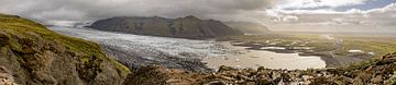 Glacier Skaftafellsjökull dans le parc national de Skaftafell, Islande sur Sjoerd van der Wal Photographie