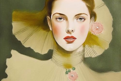 Modern vintage portret "Olivia"