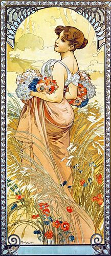 Vier Jahreszeiten, Sommer von Alphonse Mucha