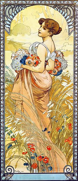 Four Seasons, Summer by Alphonse Mucha by Peter Balan