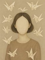 Origami Crane Female Portrait