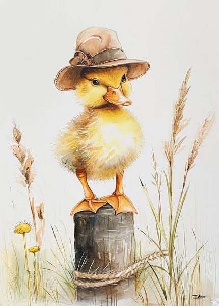 abstract farm chick by Gelissen Artworks