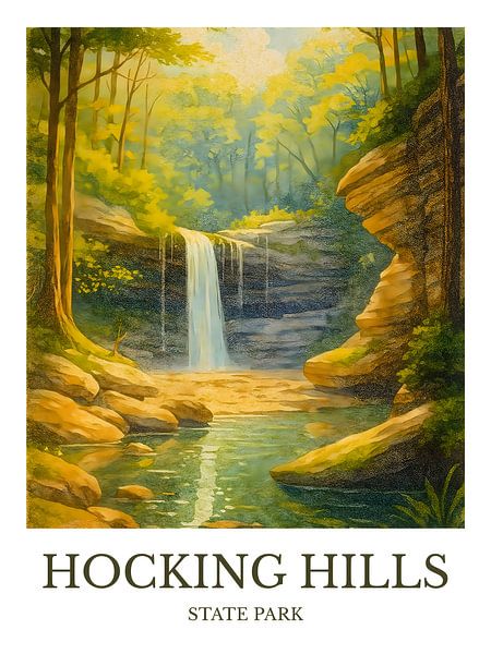Bezaubernder Kunstdruck der Hocking Hills von Robert Swaine