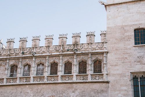Mooie oude gebouwen in de oude stad Valencia , Spanje