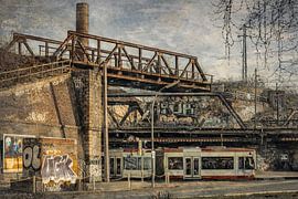 Railway crossing in Dortmund by Johnny Flash