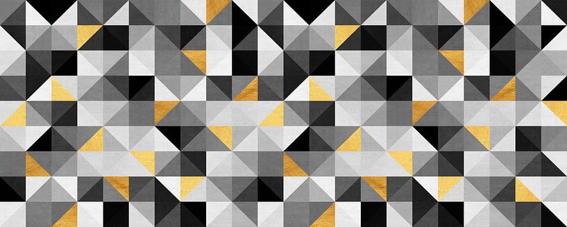 Pattern of squares and triangles 3 by Vitor Costa