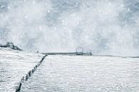Eiskalter Tag am Strand von Scheveningen (Den Haag, Niederlande) von Art by Jeronimo Miniaturansicht