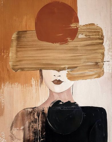 aardetinten - abstract art 2 woman von TW living