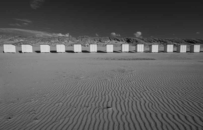 Strandhuisjes Nieuwvliet van Peter Deschepper
