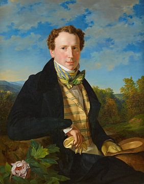 Ferdinand Georg Waldmüller, zelfportret op jonge leeftijd, 1828 van Atelier Liesjes