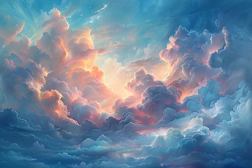 Clouds Painting | Painting Clouds | Blue Painting
