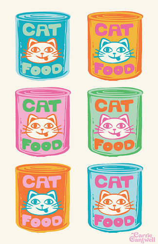 Pop Art-kattenvoer